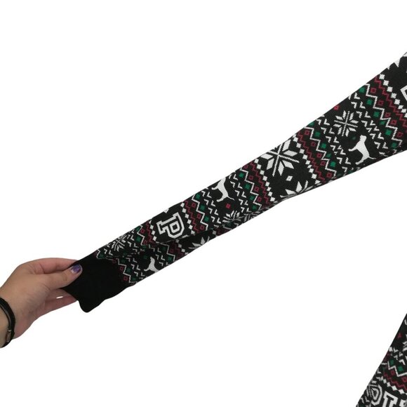 Victoria Secret PINK Thermal Union Suit Pajamas Size M Snowflake Waffle Knit - Picture 4 of 14